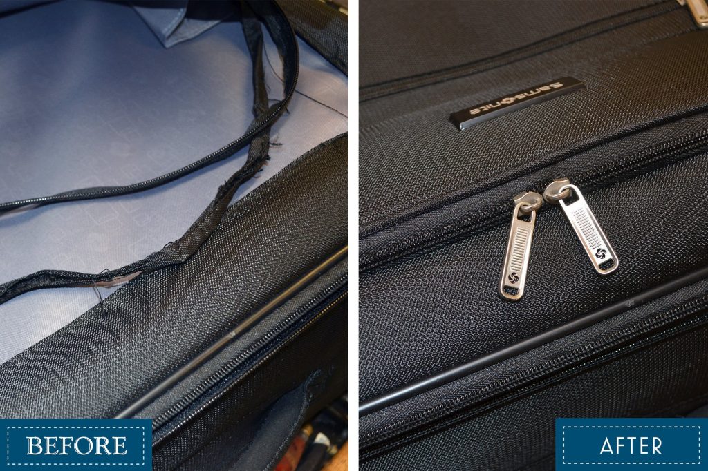 Luggage Repair Singapore before and after